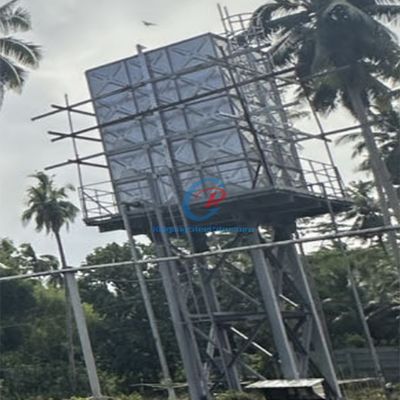 Önceden Montajlı Galvanizli Çelik Su Tankı Hızlı Montaj Çelik Yapı Su Kulesi