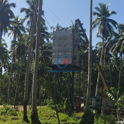 Prefab çelik su tankı kulesi dayanıklı çelik yükseltilmiş su kulesi