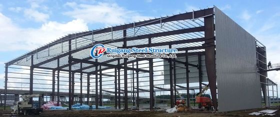 Q355B Çatı Duvar Sistemi İçin Prefabrik Çelik Binalar / Metal Bina İnşaatı