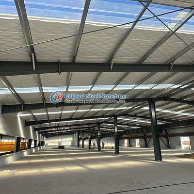 Galvanizli veya boyalı yapısal prefabrik çelik depo endüstriyel