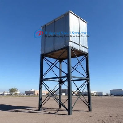 Galvanizli Çelik Yapı Su Tankı Kulesi Afrika'da 10000 Litre Su Tankı için Stand