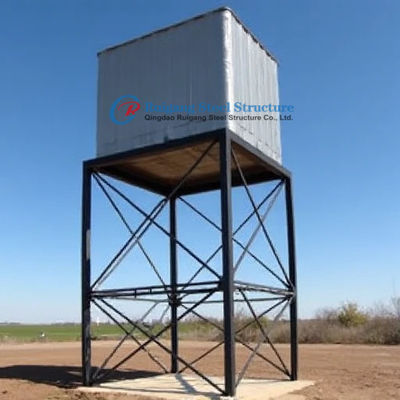 8 metre yükseklikte çelikten yapılmış su tankı kule