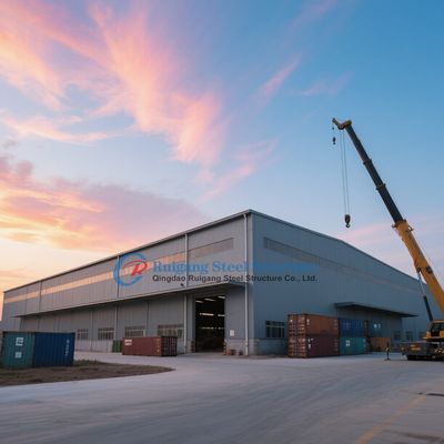 Hafif Çelik Yapı Deposu Dayanıklı Stereoskopik Fabrika Modüler ve Prefabrik Çelik Yapı Binası