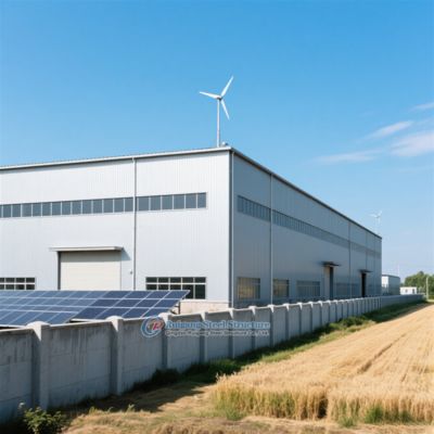 Galvanize veya boyalı bitirme ile özel çelik yapı depo